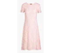 Crochet-knit dress - Pink