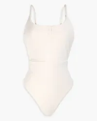 Onia Lola stretch-jacquard swimsuit - White White