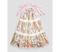 Kids Teddy paisley-print cotton dress - Pink