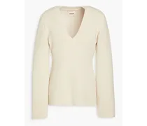 Claudia cashmere-blend sweater - White