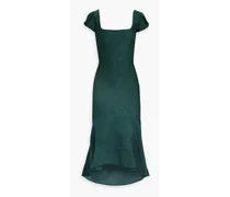 Rae cloqué-jacquard midi dress - Green