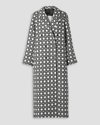 Giuliva Heritage Collection The Mona double-breasted jacquard-knit wool-blend coat - White White