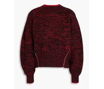 Mélange wool turtleneck sweater - Red