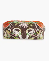 Emilio Pucci Printed silk-twill bandeau top - Brown Brown