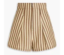 Le short striped canvas shorts - Yellow