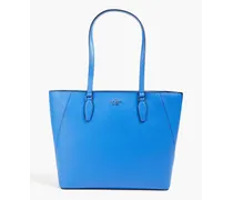 Textured-leather tote - Blue