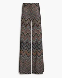 Missoni Sequin-embellished jacquard wide-leg pants - Brown Brown