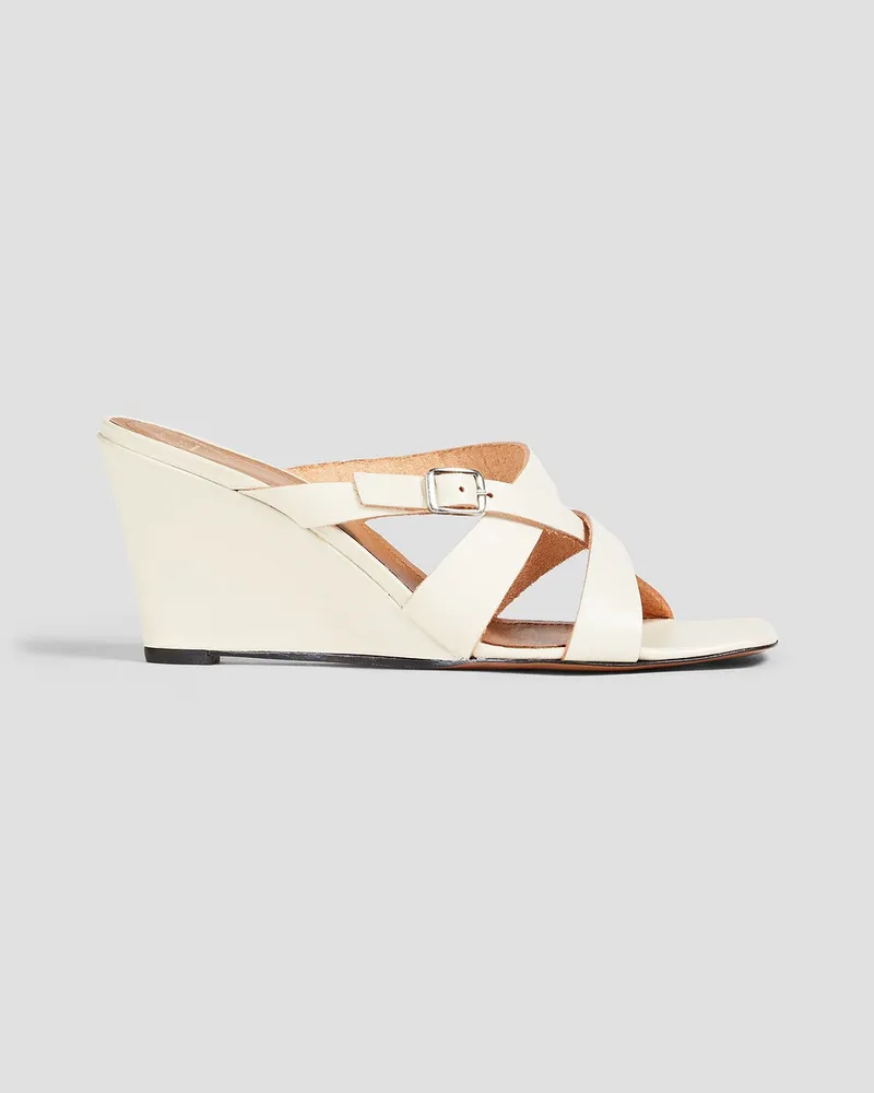 ATP Atelier Alife leather wedge mules - White White