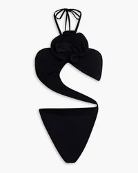 Magda Butrym Cutout ruffled swimsuit - Black Black