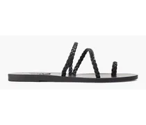 Katiana braided leather sandals - Black