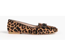 Linda leopard-print calf hair loafers - Animal print