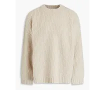 Oversized wool sweater - White