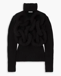 J.W.Anderson Tubular cutout merino wool turtleneck sweater - Black Black