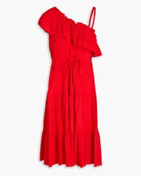 RED Valentino Tiered crepe dress - Red Red