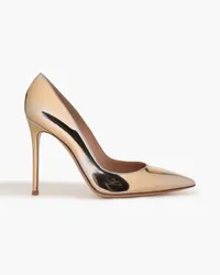 Gianvito Rossi Mirrored-leather pumps - Metallic Metallic