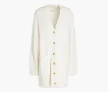 Maio wool and cashmere-blend cardigan - White