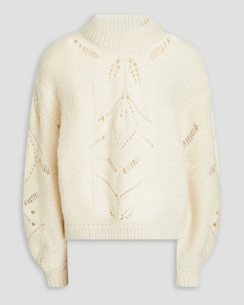 ba&sh Wool and alpaca-blend turtleneck sweater - White White