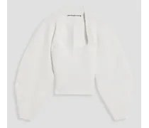 Integral Shrug ribbed-knit sweater - White