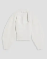 Alexander Wang Integral Shrug ribbed-knit sweater - White White