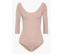 Open-back wool bodysuit - Pink