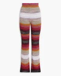 Missoni Striped ribbed-knit bootcut pants - Multicolor Multicolor