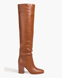 Gianvito Rossi Leather over-the-knee boots - Brown Brown