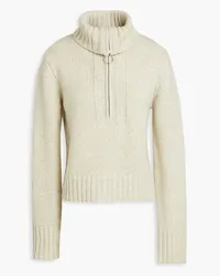 Joseph Wool and cashmere-blend half-zip sweater - Green Green