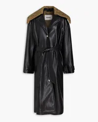 Nanushka Faux shearling coat - Black Black