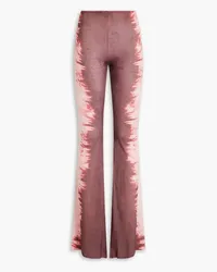 16ARLINGTON Alecto belted wool-blend jersey skinny pants - Pink Pink