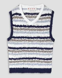 Marni Striped cotton vest - White White