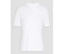 Jacquard-knit T-shirt - White