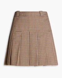 Claudie Pierlot Checked twill mini skirt - Neutral Neutral