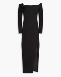 NICHOLAS Off-the-shoulder ponte midi dress - Black Black