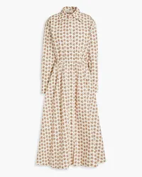 Tory Burch Dandelion printed cotton-poplin midi dress - Yellow Yellow