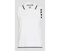 Stretch-knit polo shirt - White