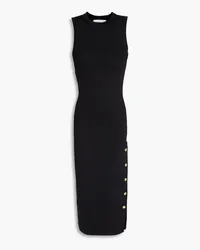 Moschino Button-detailed knitted midi dress - Black Black