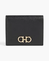 Ferragamo Pebbled-leather wallet - Black Black