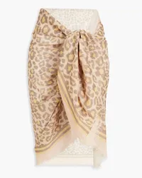 Zimmermann Floral-print cotton pareo - Neutral Neutral