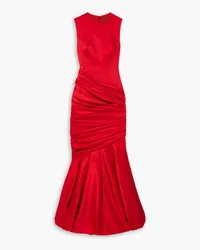 RASARIO Draped satin gown - Red Red