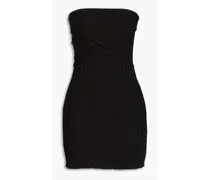 Boshi strapless ribbed jersey mini dress - Black