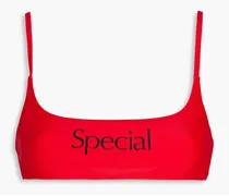 Printed bikini top - Red