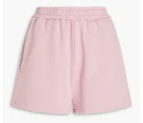 3x4 Trak embroidered cotton-fleece shorts - Pink