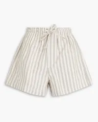 Holzweiler Striped cotton shorts - Neutral Neutral