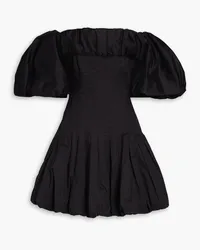 Aje. Arles off-the-shoulder cotton-poplin mini dress - Black Black