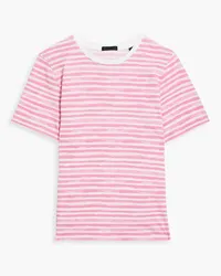 ATM Striped cotton-jersey T-shirt - Pink Pink