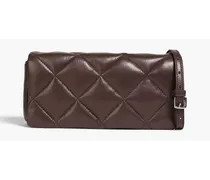 Hera quilted leather shoulder bag - Brown