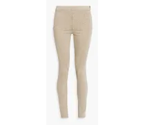 Topstitched mid-rise skinny jeans - Neutral