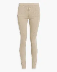 Rick Owens Topstitched mid-rise skinny jeans - Neutral Neutral