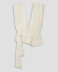 Savannah Morrow Cala linen and cotton-blend top - White White