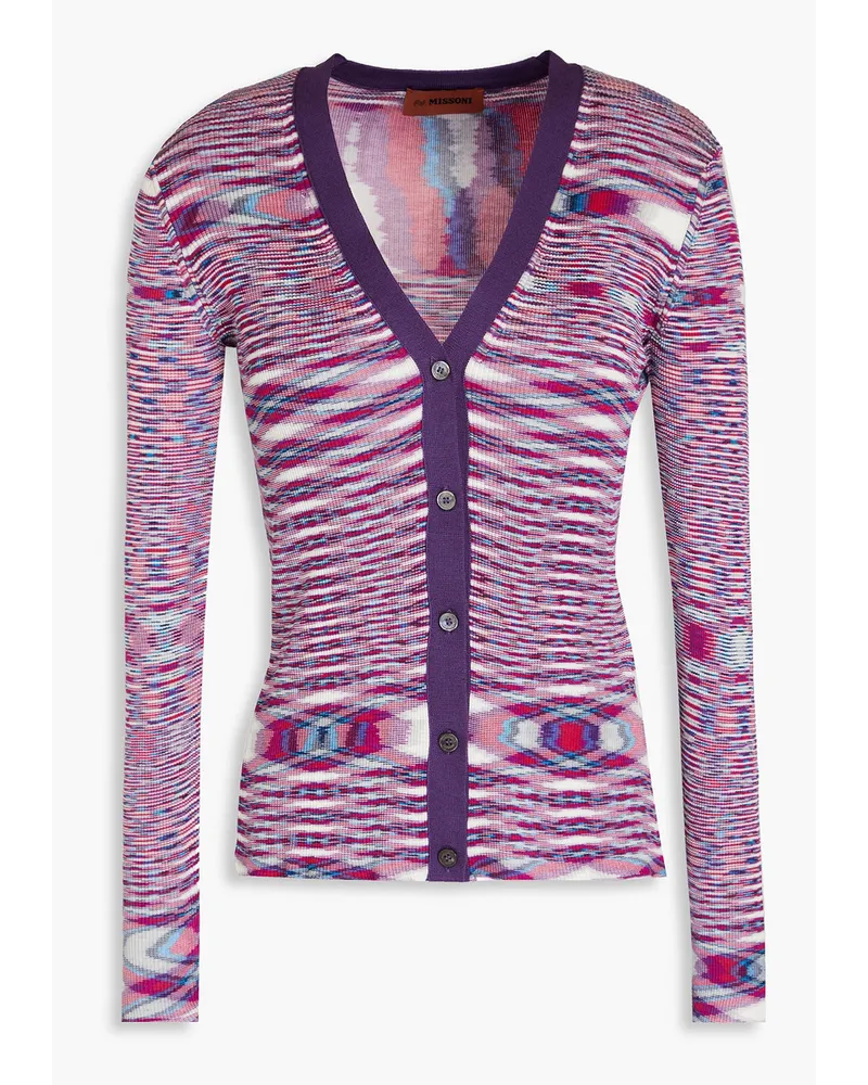 Missoni Space-dyed silk cardigan - Purple Purple